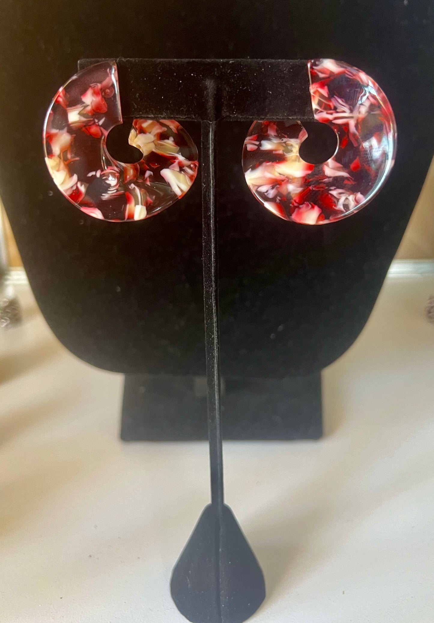 Acetate Semi Hoop Fashion Earrings
