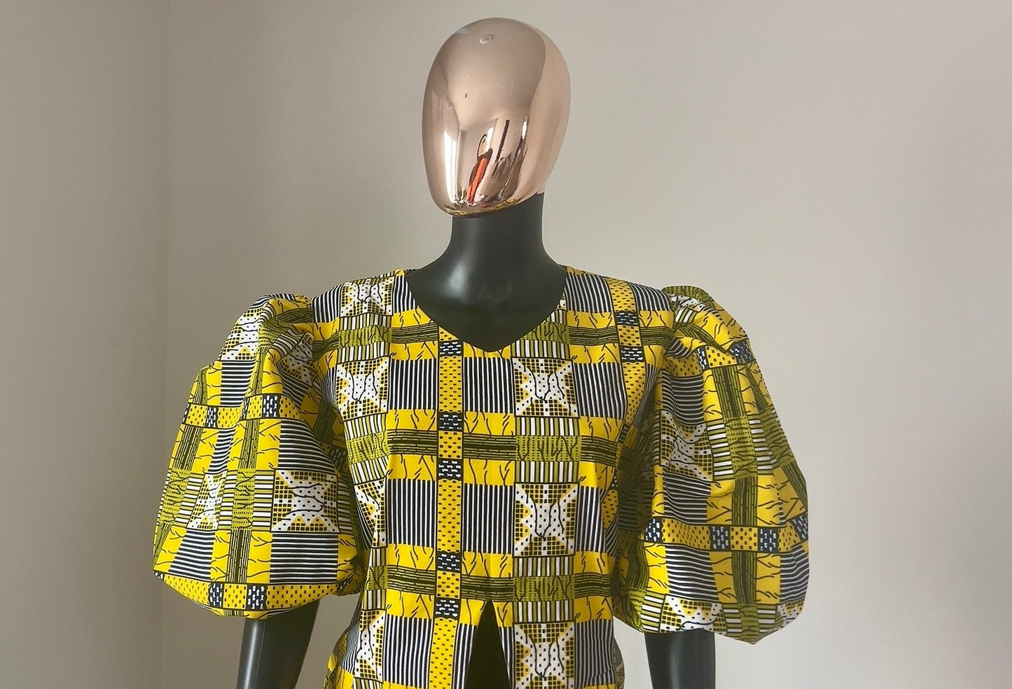 Ankara Long Top with slit in the Front