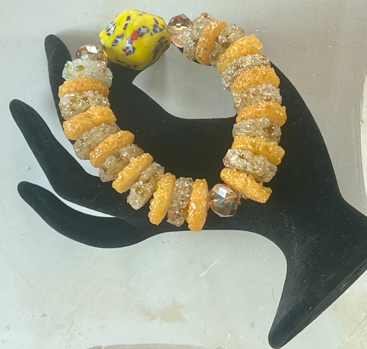 Authentic Ghanian Large Yellow Onyx Bracelets