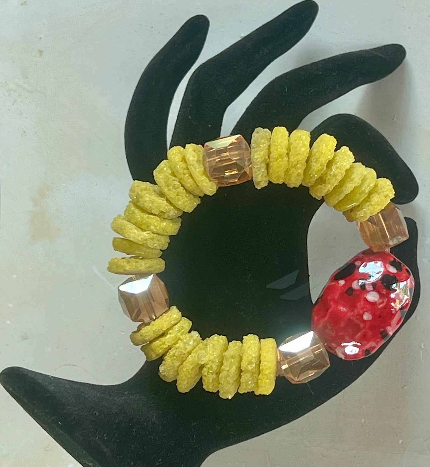 Authentic Ghanian Large Red Onyx Bracelet