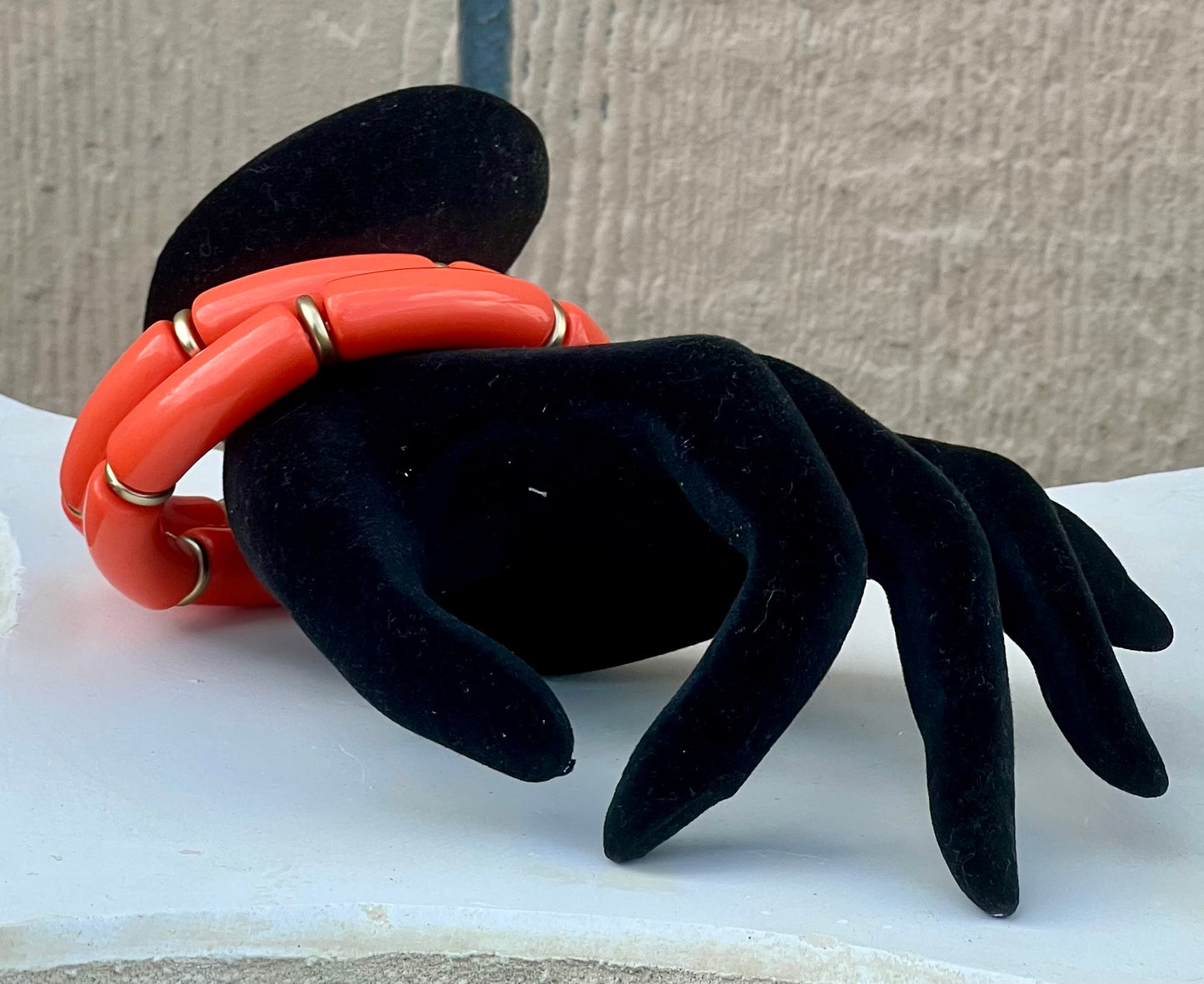 Orange Resin Acrylic Bracelets