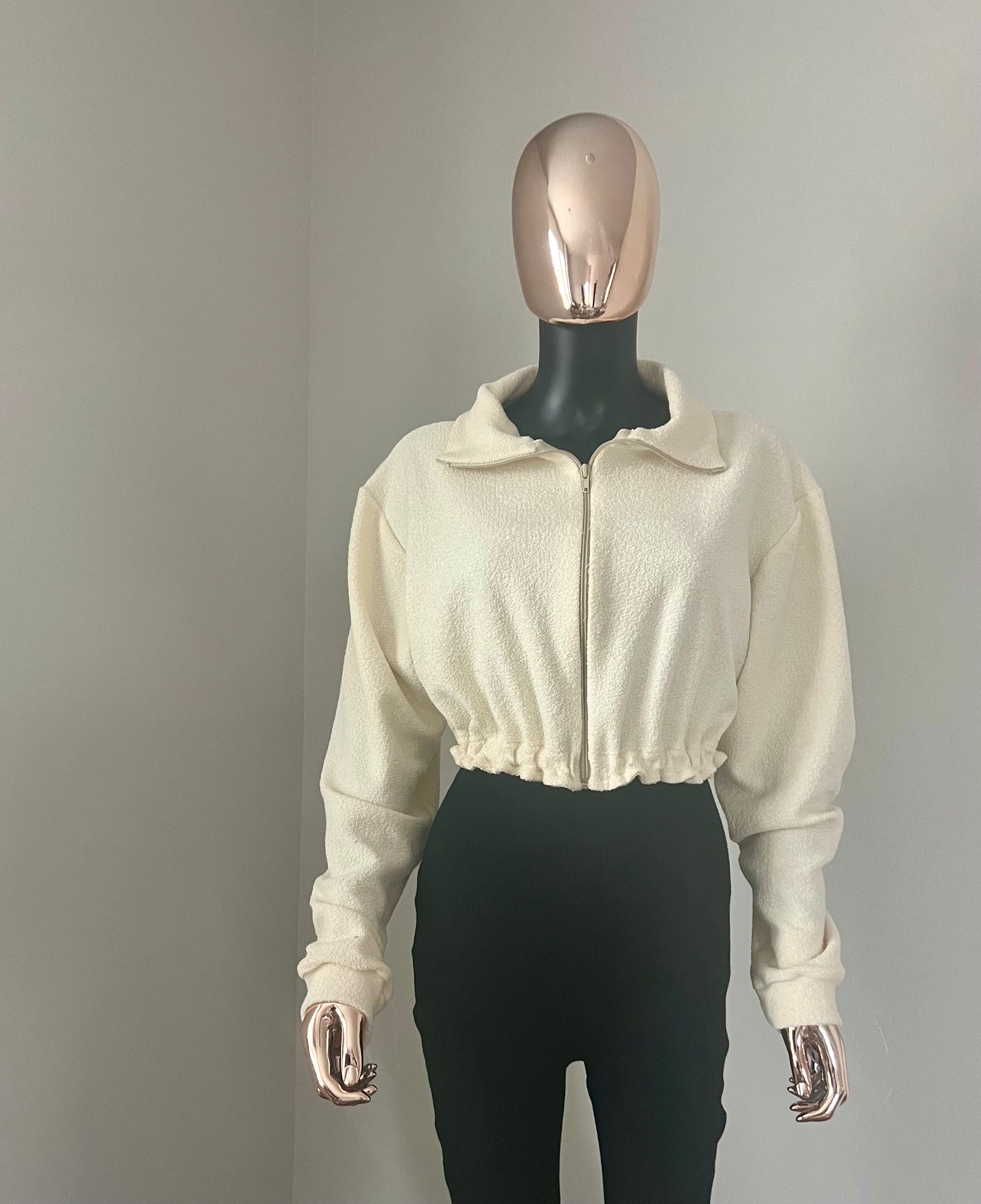 Zipper Up Crop Top