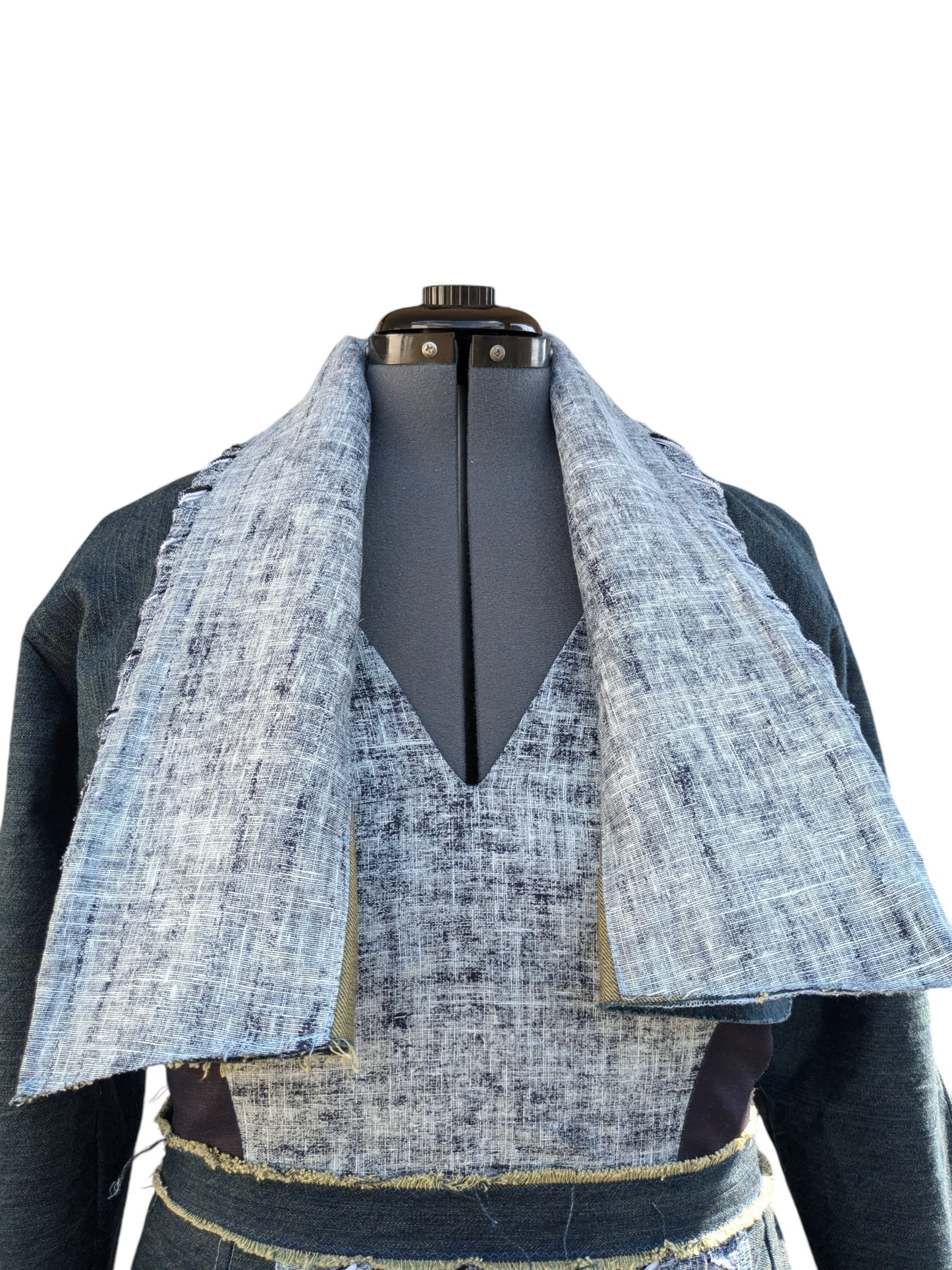 3 piece Denim Skirt w/ Crop Jacket