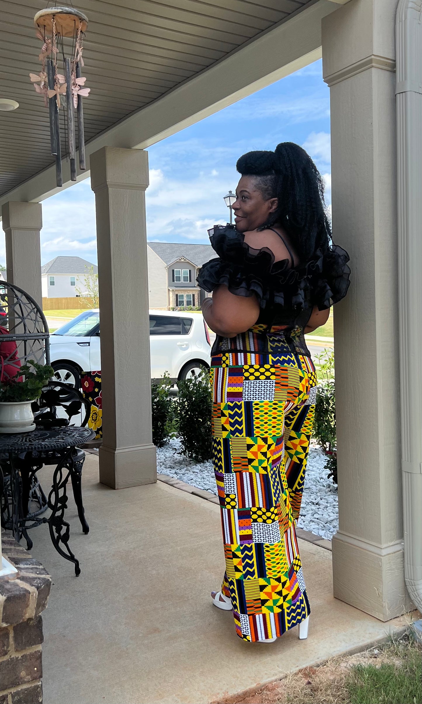 Kenti Multi Print Wide leg Pants
