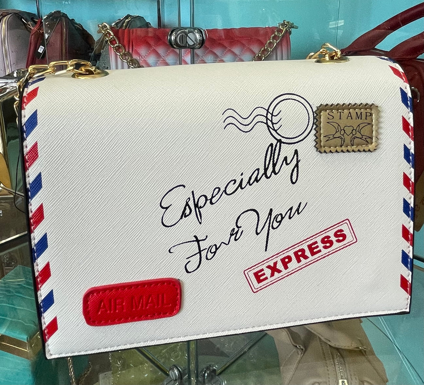 Post Air Mail Envelope Clutch