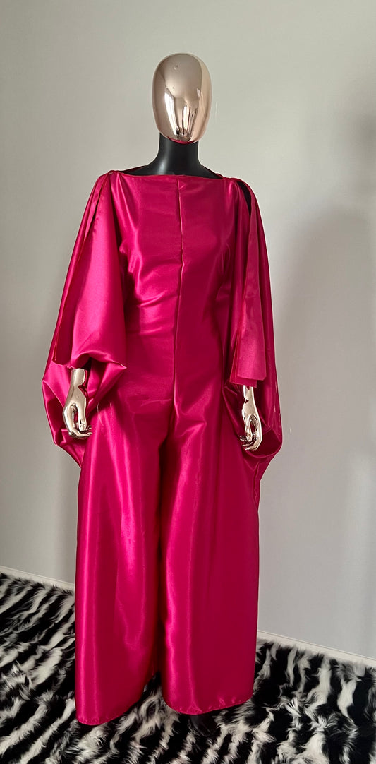 Bubu Kaftan Silk Red Jumpsuit