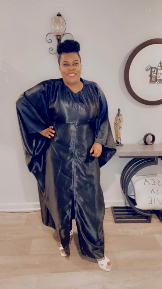 Bubu Kaftan Silk Black Dress