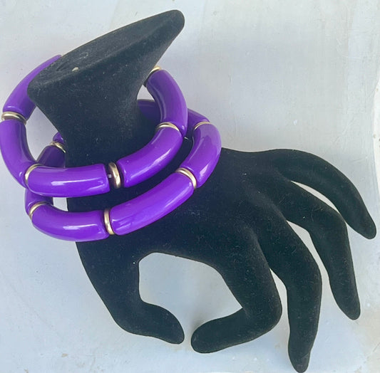 Purple Resin Acrylic Bracelets