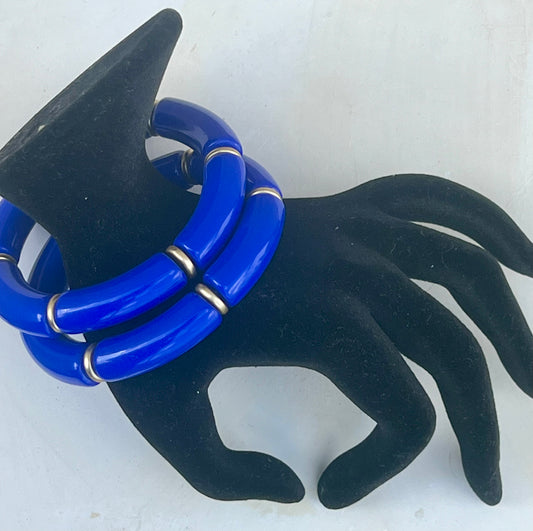 Royal Blue Resin Acrylic Bracelets