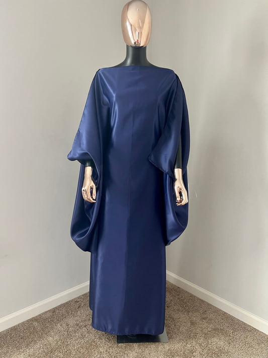Bubu Kaftan Silk Navy Dress