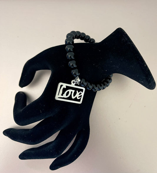 Black Matte Onyx Love Charm