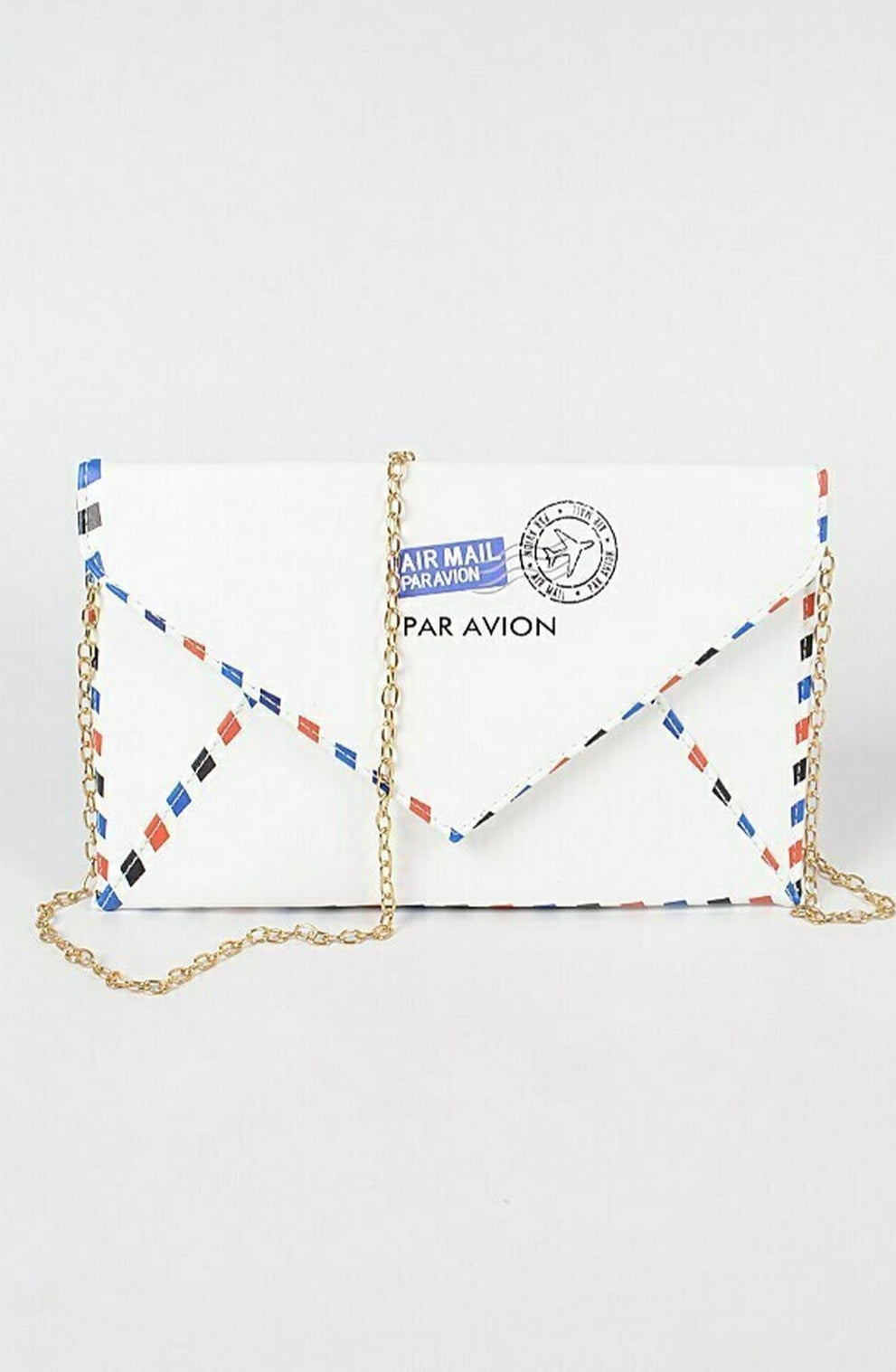 Par Avion Air Mail Envelope Clutch